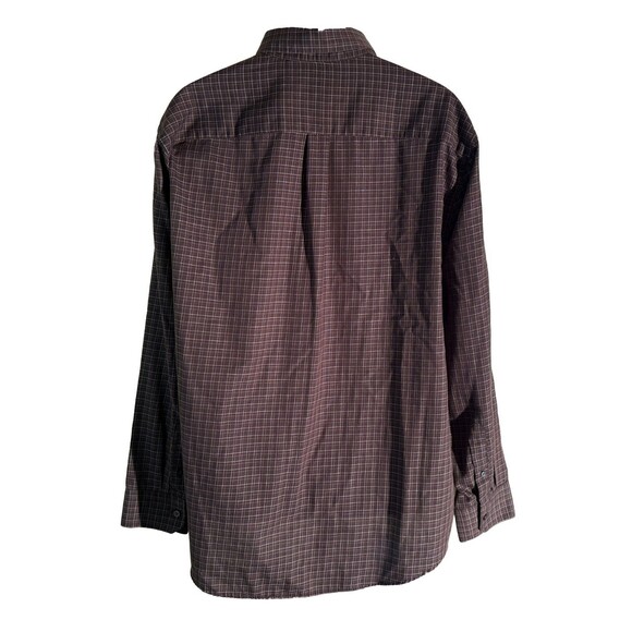 VAN HEUSEN Men's Long Sleeve Button Down Shirt Brown XL 17-17 1/2 - Picture 3 of 5